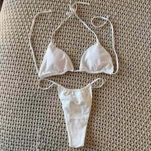NWOT White Triangle Bikini Set